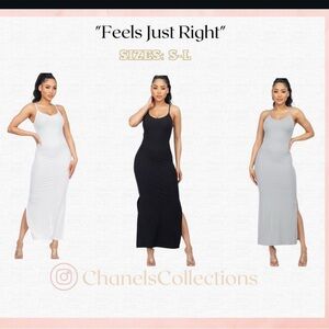 Elegant Black and Gray Maxi Dress